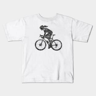 Road biker girl Kids T-Shirt